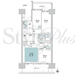 オープンレジデンシア葵フォレスト 3LDKの間取図画像