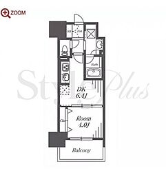 プレサンスロジェ名古屋駅前 1DKの間取図画像