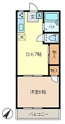シンシアハイム 1DKの間取図画像