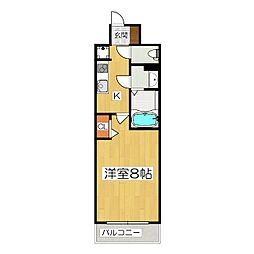 Ray Square 大津 1Kの間取図画像