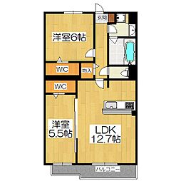 Plum Owl 2LDKの間取図画像