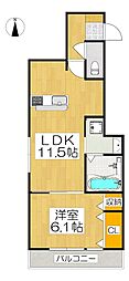 ウェステリア太秦天神川 1LDKの間取図画像