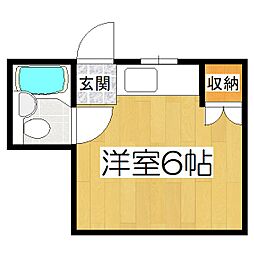 ハイツ寿 ワンルームの間取図画像