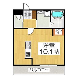 仮)東九条西明田町計画 ワンルームの間取図画像