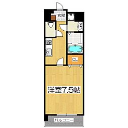 ブライトコート京都山科駅前 1Kの間取図画像