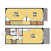 市ノ坪ハイツ 1 ｜ 滋賀県長浜市地福寺町（賃貸テラスハウス2LDK・1階・59.64㎡） その2