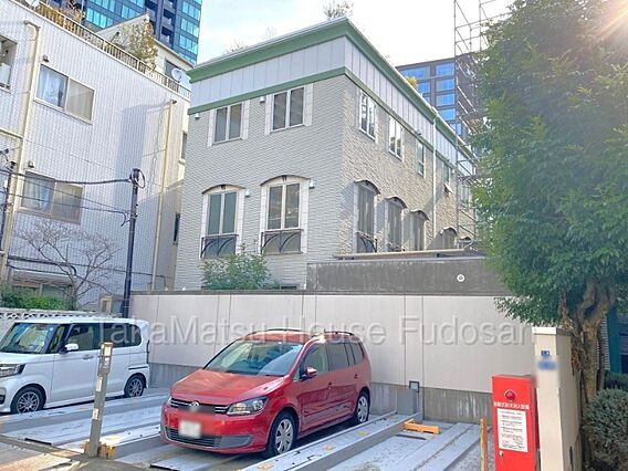 専用駐車場と駐...