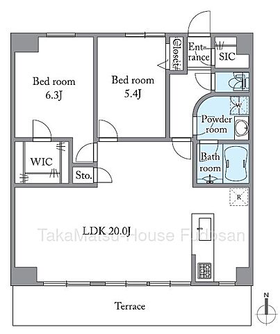 間取り 松原フラット 地下1階/-