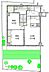 間取り：専用庭に面したLDK約13.44帖の2LDK。洋室2部屋を確保しており、居住用としても仕事部屋を設ける住まい方にも対応しやすい間取りです。
