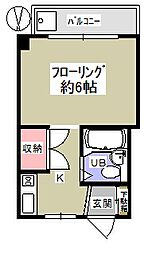 (株)斉藤マンション ワンルームの間取図画像