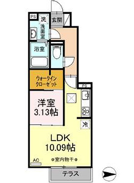 ラフィネ三沢 102｜福岡県小郡市三沢(賃貸アパート1LDK・1階・36.64㎡)の写真 その2