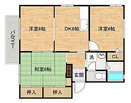 シックステージE棟 202 ｜ 福岡県小郡市美鈴が丘３丁目10-1（賃貸アパート3DK・2階・54.81㎡） その2