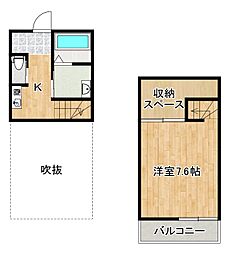 Gウインド ワンルームの間取図画像