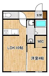 仮)稲吉新築アパート 1LDKの間取図画像