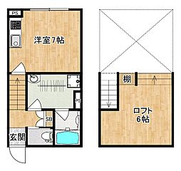 ヴィアーレ ワンルームの間取図画像