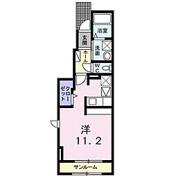メゾン・サンセン ワンルームの間取図画像