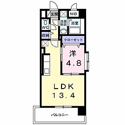 OSANPO上津 1LDKの間取図画像