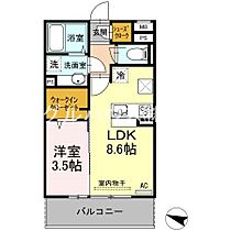 D-room新鳥栖A棟  ｜ 佐賀県鳥栖市村田町680-2（賃貸アパート1LDK・2階・33.40㎡） その2