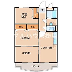 グラース蔵上弐番館 3LDKの間取図画像