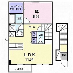 プロスパー六番館 1LDKの間取図画像