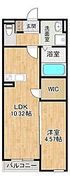 (仮)BRAVEBASE宿町 1LDKの間取図画像