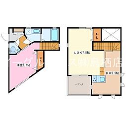 プレミアム萱方2 1LDKの間取図画像