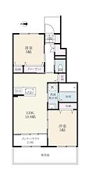 エターナルコート 2LDKの間取図画像