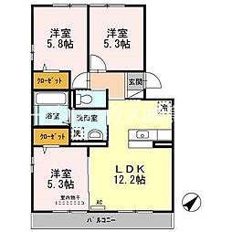 ファミールSHOW 3LDKの間取図画像