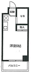 メゾンドミンゴ ワンルームの間取図画像