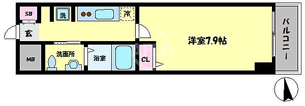 YOSHITOMI　SANNOU ｜大阪府大阪市西成区山王3丁目(賃貸マンション1K・1階・25.11㎡)の写真 その2