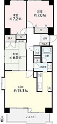ヴィンテージ山鼻 3LDKの間取図画像