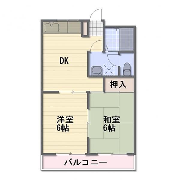 長野県長野市大字大豆島(賃貸マンション2DK・1階・41.40㎡)の写真 その3