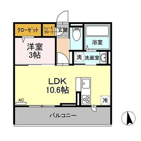 長野県長野市大字大豆島(賃貸アパート1LDK・3階・35.05㎡)の写真 その3