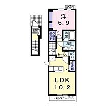 ローゼンハイムK　II  ｜ 長野県長野市大字稲葉（賃貸アパート1LDK・2階・44.66㎡） その2