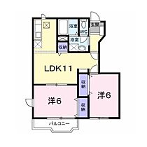 ソレアードT　A  ｜ 長野県長野市松岡2丁目（賃貸アパート2LDK・1階・51.79㎡） その2