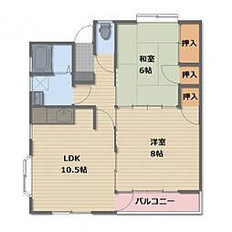 ハイツファイブ 2LDKの間取図画像