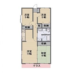 アパルトマン上松 3LDKの間取図画像