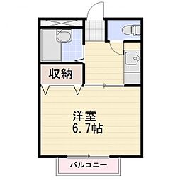 インペリアルパレス 1Kの間取図画像
