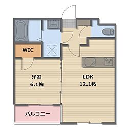 CherieAnera 1LDKの間取図画像