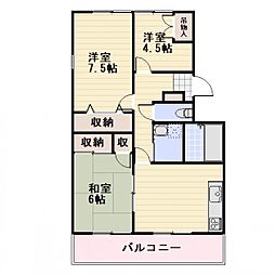 ガーデンテラスピュアB 3DKの間取図画像
