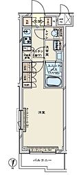 ルーブル川崎鷺沼 1Kの間取図画像