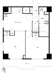 ルーブル仲六郷壱番館 2DKの間取図画像