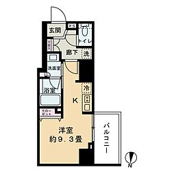 クレイシア亀戸 ワンルームの間取図画像