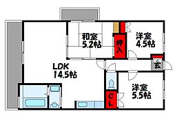 BOXK-81 3LDKの間取図画像