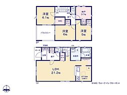 小田原市西酒匂3丁目第1　新築戸建　全2棟　1号棟
