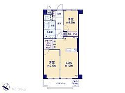 ジョイフル多摩センター 2LDKの間取り