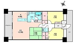 コナ・ヴィレッジ町田 3LDKの間取図画像