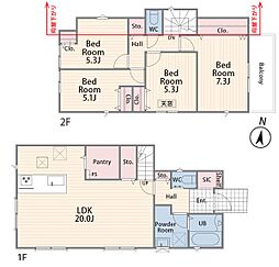 横浜市港南区笹下2丁目2期　新築戸建　全2棟　1号棟