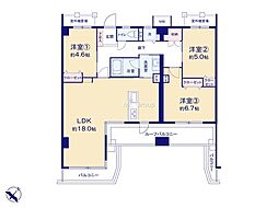 キャッスル相模原 3LDKの間取図画像