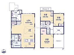 藤沢市本藤沢2丁目3期 新築戸建 全3棟 2号棟